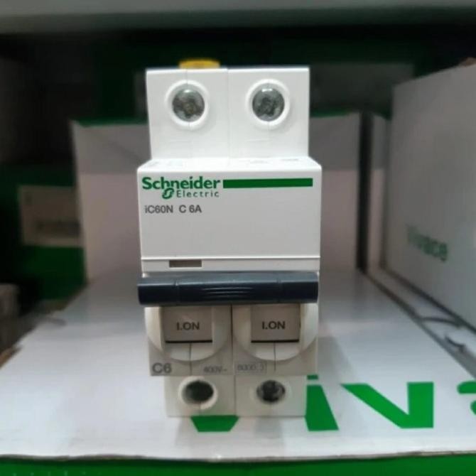MCB IC60N 2P 6A 6kA Schneider 2Phase 2Pole