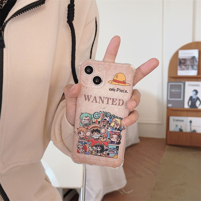 การ์ตูนLuffy Card Holder Retro SoftปลอกHp Oppo C75 C75xหมายเหตุ60 60x Reno 13F 13 A3 Pro 5G Realme C