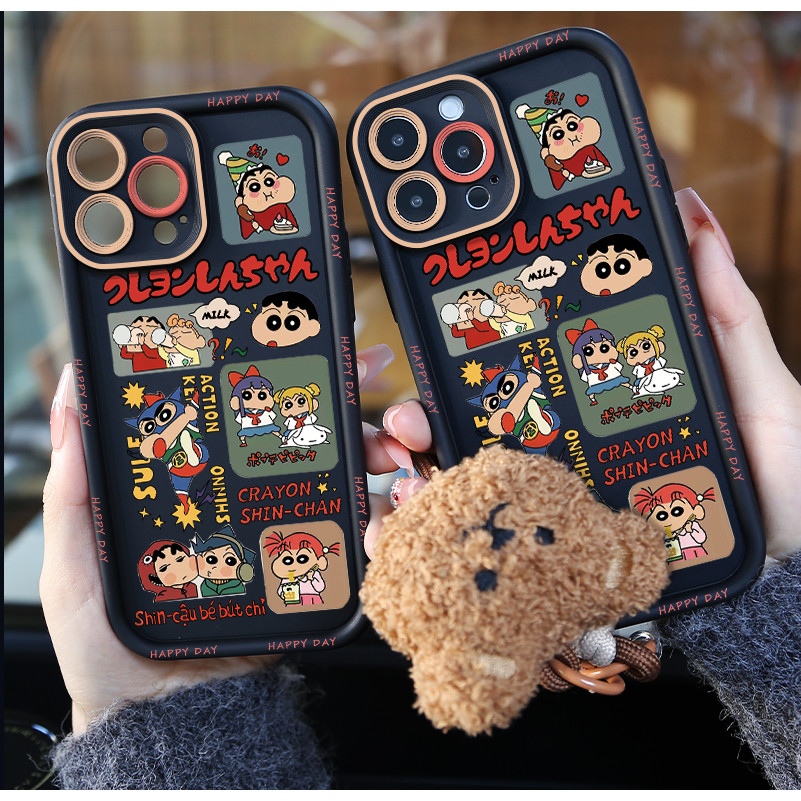 Crayon Xiaoxin Lanyard แฟนซีการ์ตูน Soft Case Hp Infinix Smart 9 Hot 50i Hot 50 Pro Plus P56 สมาร์ท 