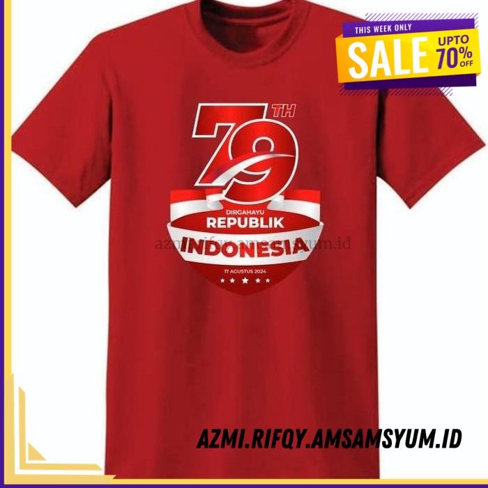 (DONE) Kaos TSHIRT BAJU COMBED 30 DISTRO 79 YEARS INDEPENDENT DIRGAHAYU INDONESIA 17 AUGUST
