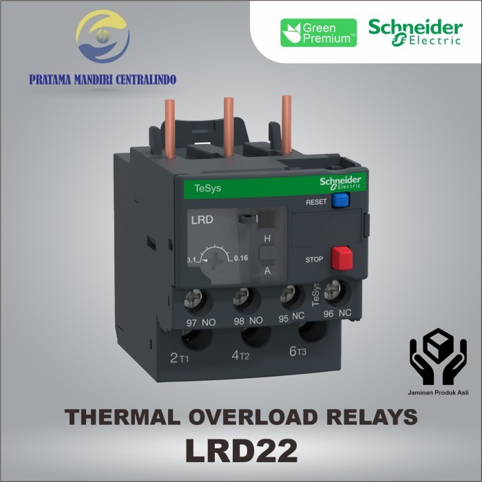 Lrd22 Thermal Overload Relay Schneider Original Sni (16A - 24A)