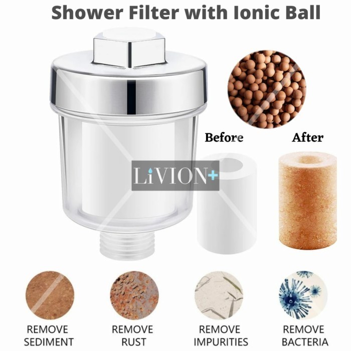 LiVION+ เครื่องกรองน้ําฝักบัว / PP Ion Filter Shower Head & Jet Bidet