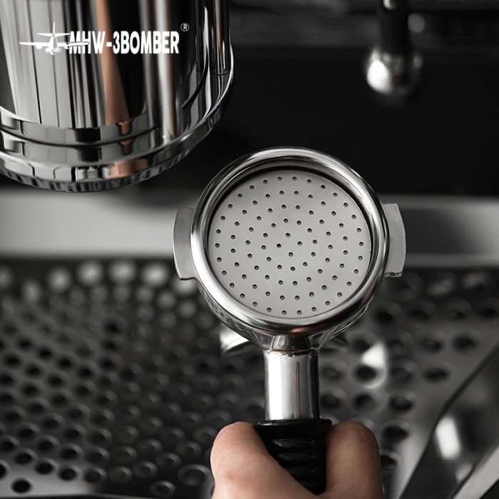 MHW-3BOMBER Espresso Puck Screen Screen Titanium Plated Black Basketball Portafilter Cover