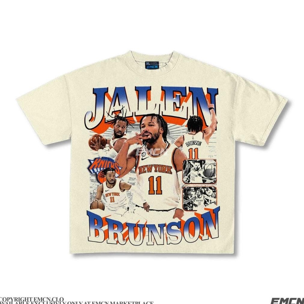 เสื้อยืดโอเวอร์ไซส์ Emcn ใหม่ล่าสุด Jalen Brunson