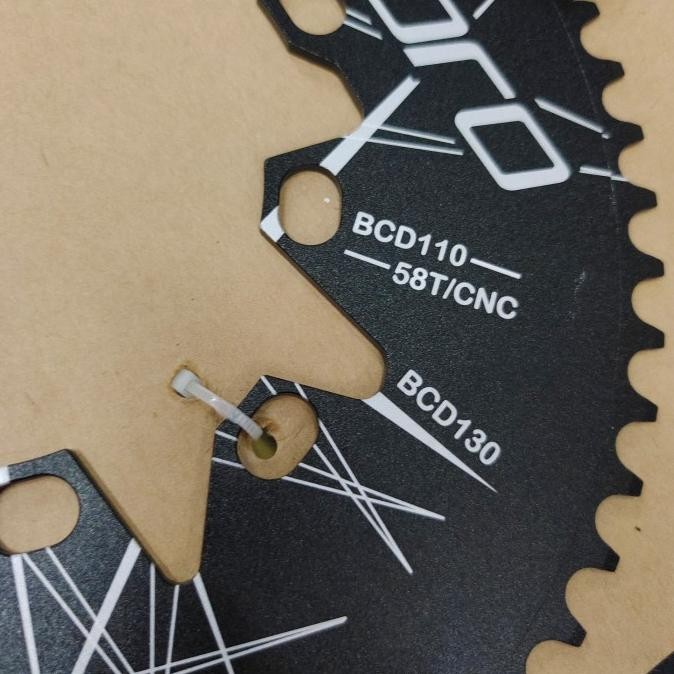 Litepro Chainring วงรี 56 58 t BCD 110 / BCD 130 อัลลอยด์หลายความเร็ว ดีที่สุด