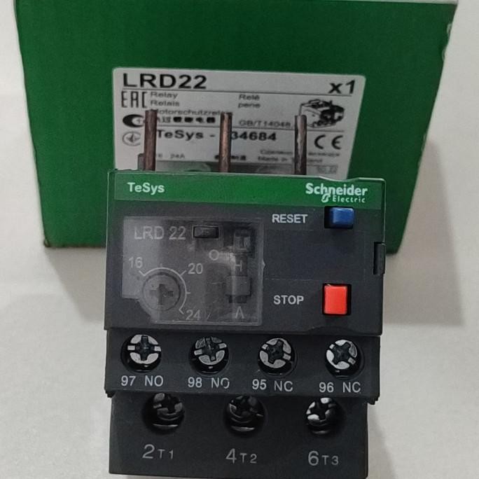 รีเลย์โอเวอร์โหลดความร้อน Lrd22 (16-24A) LRD 22
