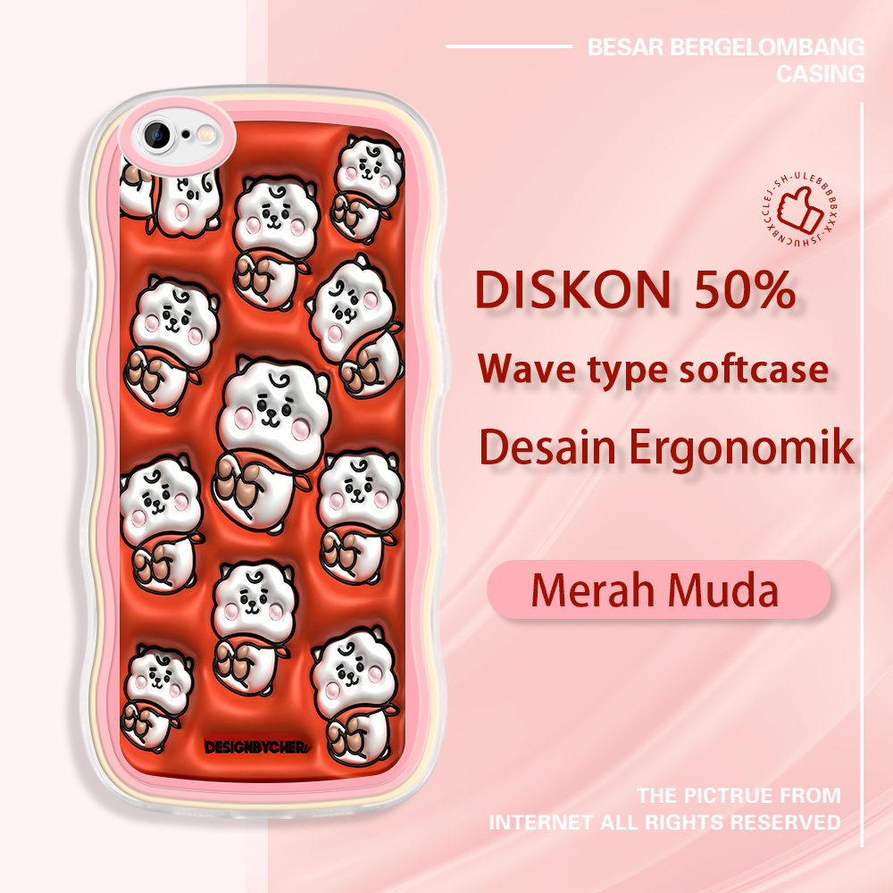 Jasouwe Apple iPhone 6 6S 7 8 11 PRO PLUS SE X XR XS MAX Casing Handphone BTS Kim Seok Jin BT21 RJ 3