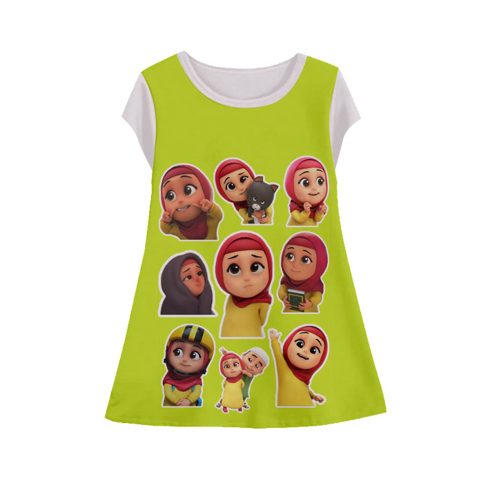 ชุดการ์ตูนเด็กแขนสั้นการ์ตูน 3D พิมพ์ Nussa Rara Tunic-Nusara-2-designWD Limited Edition สําหรับเด็ก