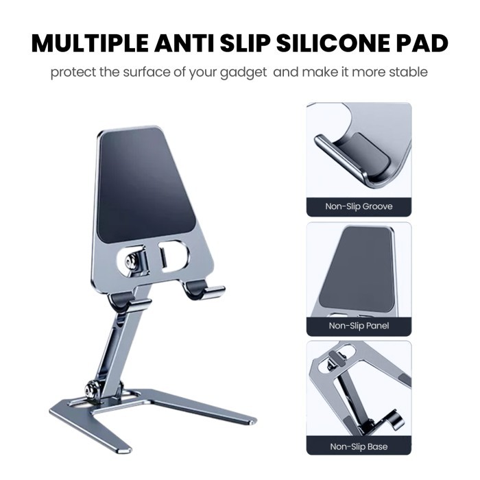 Uneed Phone Holder ที่วางแท็บเล็ตโทรศัพท์แบบพับได้อะลูมิเนียม -Uph104