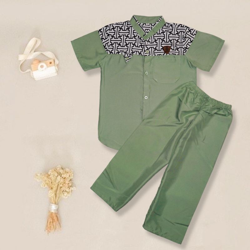 Koko Bajucele วัสดุพรีเมี่ยม Setcel Amak Medium Age Bsju Kokoh Setcel Anaj Suit Suit Age 2-12 Years 