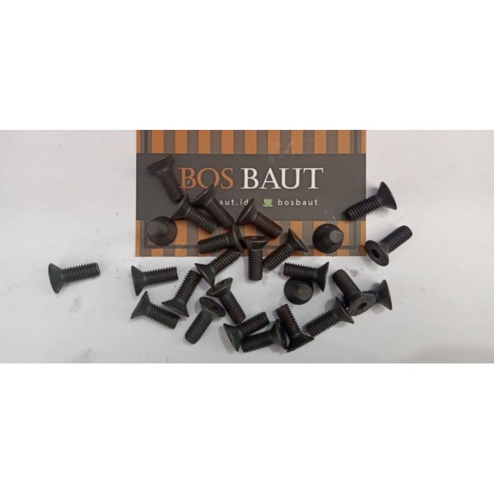 STEEL L-BOLT M6X20 - B/O JFL M6x20 P1.0 สีดํา