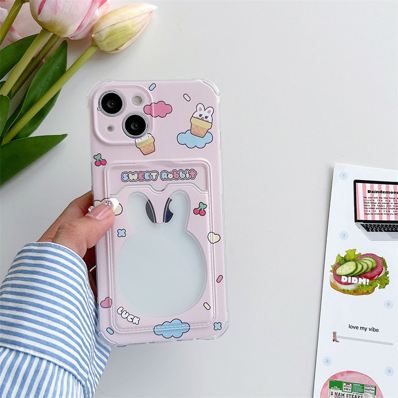 ผู้ถือบัตร Cloud Rabbit แฟนซีปลอกนุ่ม Hp Oppo C75 C75x หมายเหตุ 60 60x Reno 13F 13 A60 Realme C61 C6