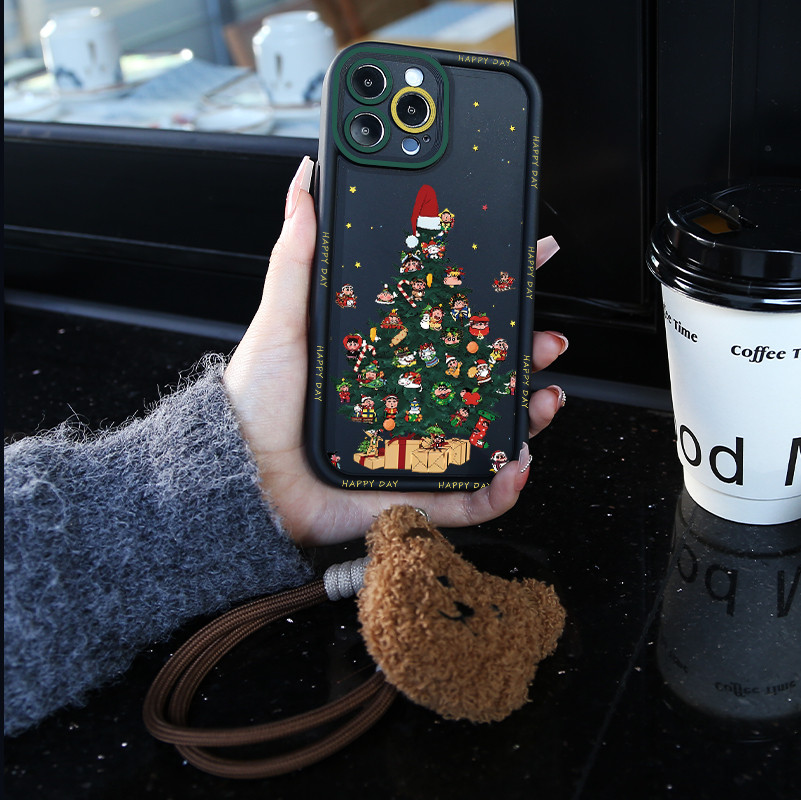 Christmas Lanyard Star Strap Soft Casing Hp Samsung Galaxy A16 A06 A15 A35 A55 A54 5G S24 Fe A05S A3