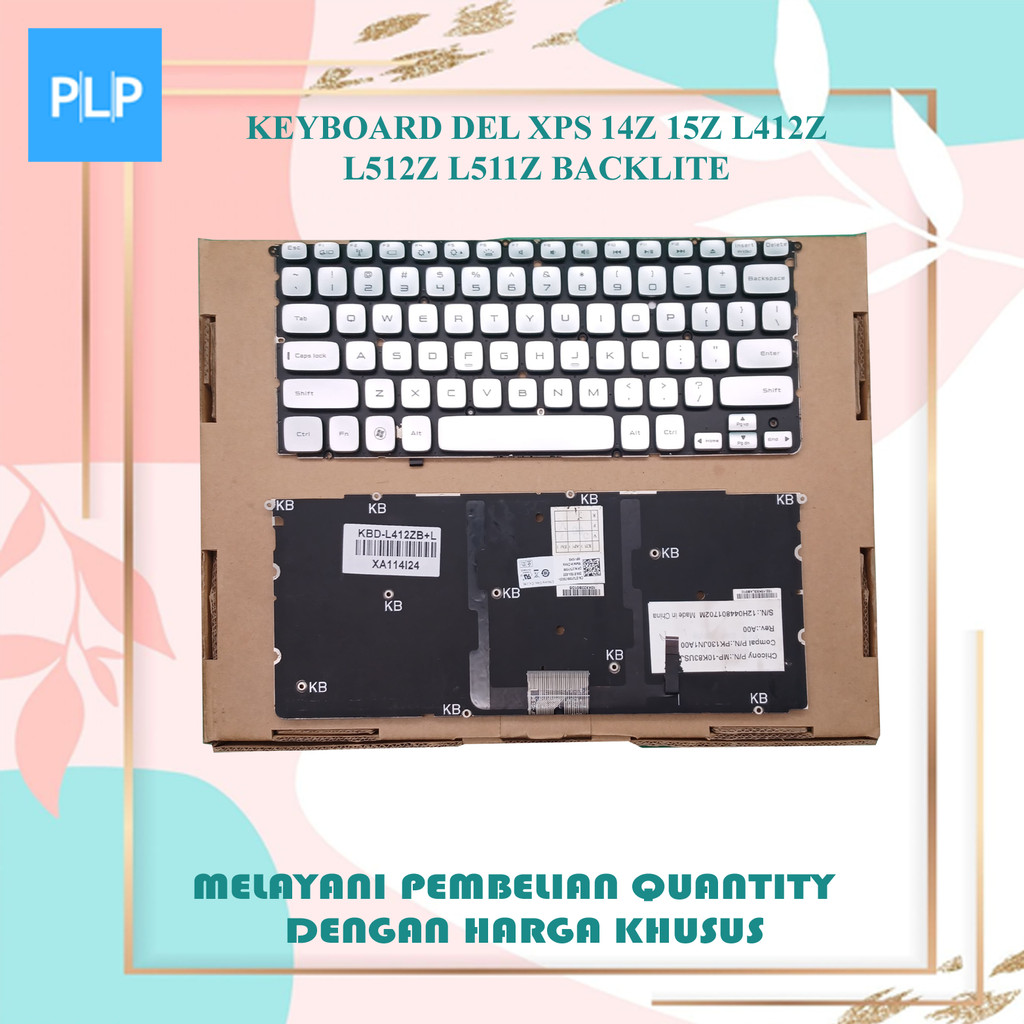 DEL Xps 14z 15z L412z L512z L511z คีย์บอร์ดเรืองแสงสีเงิน
