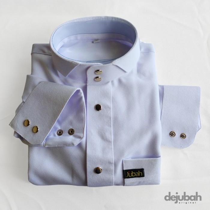 KEMEJA DeJubah รุ่นใหม่ล่าสุด - SUJA Robe (Saudi & Shirt) เสื้อคลุมผู้ชายคอปก - สีขาว M G3U5