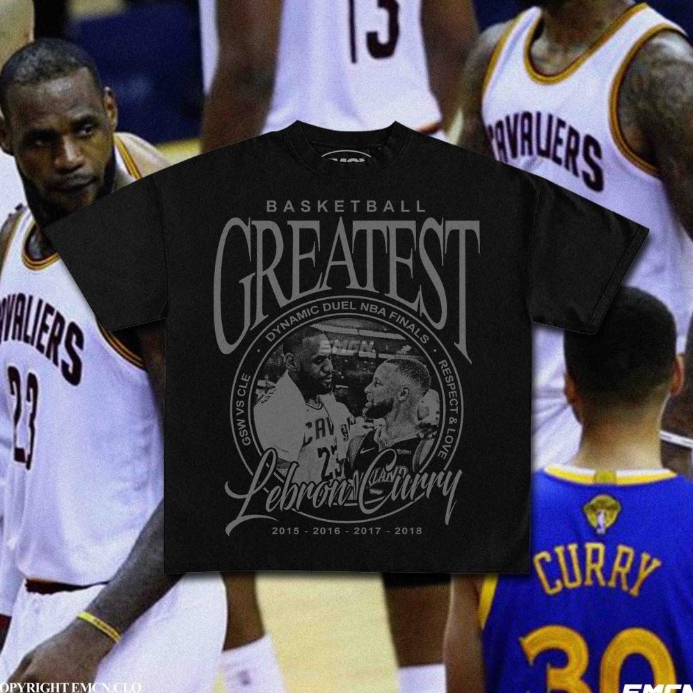 ล่าสุด Emcn Oversize Tee Basketball Greatest Lebron Curry 4 ครั้งสุดท้าย