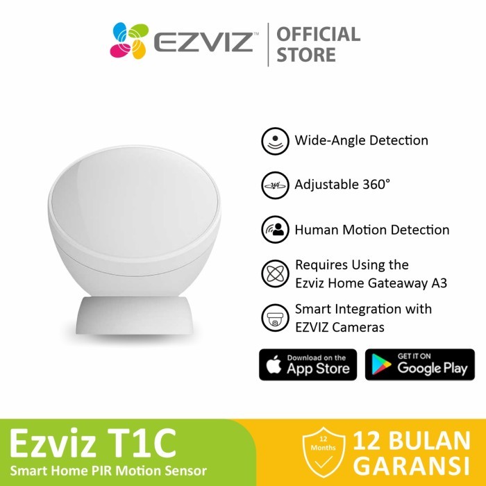 HOT Ezviz T1C Smart Home PIR Motion Sensor Detector
