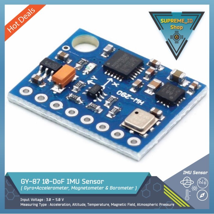 GY-87 10-DOF IMU Sensor บารอมิเตอร์ Gyroscope Accelerometer Magnetometer