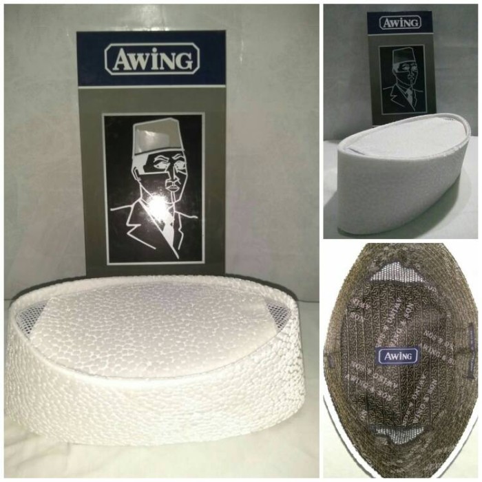 Songkok Kopyah Peci White Awing Lahore ส่วนลดจัดส่งฟรี