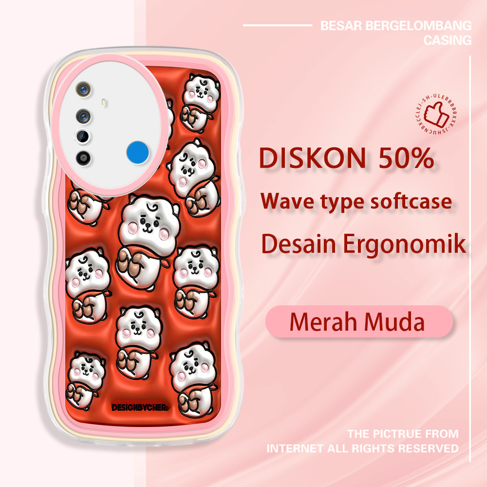 Jasouwe Realme 5 5i 5s 6 6i 6S 7i C17 8 8i 9 11 pro plus 9i ปลอก Handphone BTS Kim Seok Jin BT21 RJ 