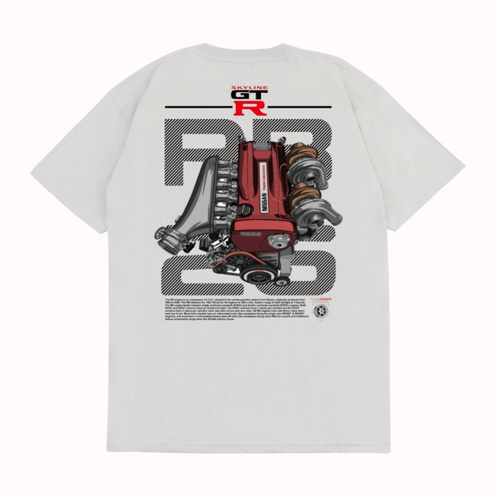 Limited Karimake เสื้อยืด Nissan Skyline R34 Rb26 เครื่อง Jdm Legend Garage Drift สีดําสีขาวแขนสั้นผ