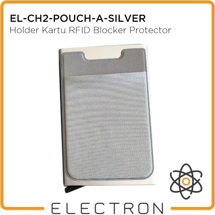 El-Ch2-Pouch-A-Silver Card Holder Rfid Blocker Protector Smart