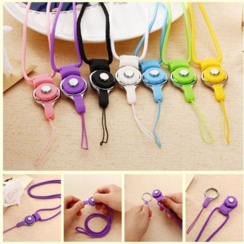GANTUNGAN HP 2-in-1 โทรศัพท์มือถือ Lanyard สร้อยคอแขวนที่วางโทรศัพท์มือถือที่คอ