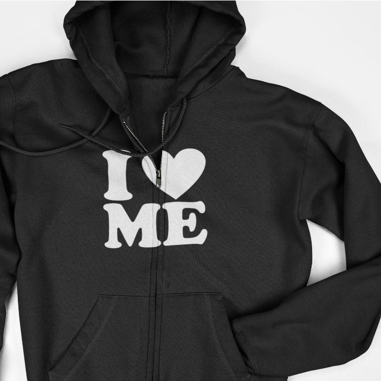 เสื้อแจ็คเก็ตมีฮู้ดซิป - I Love Me