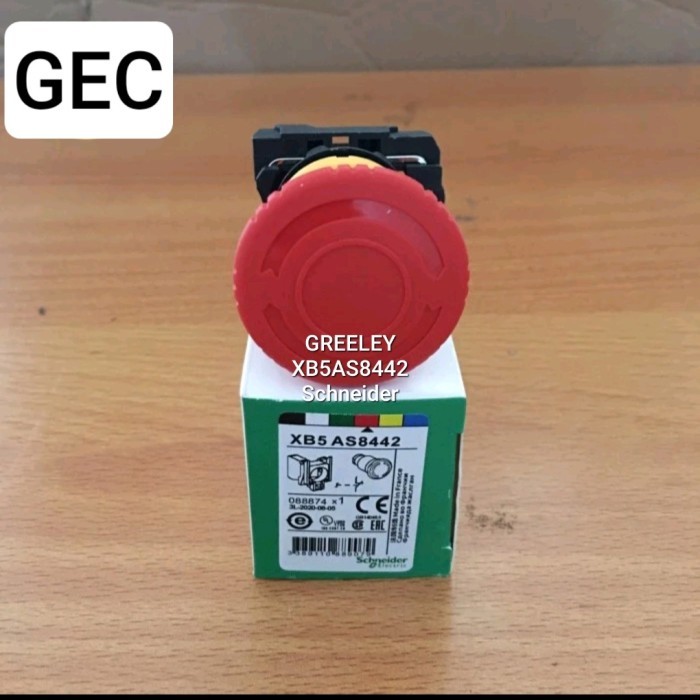 หยุดฉุกเฉิน Xb4Bs8442 Schneider 40Mm Latching Turn เพื่อปล่อย