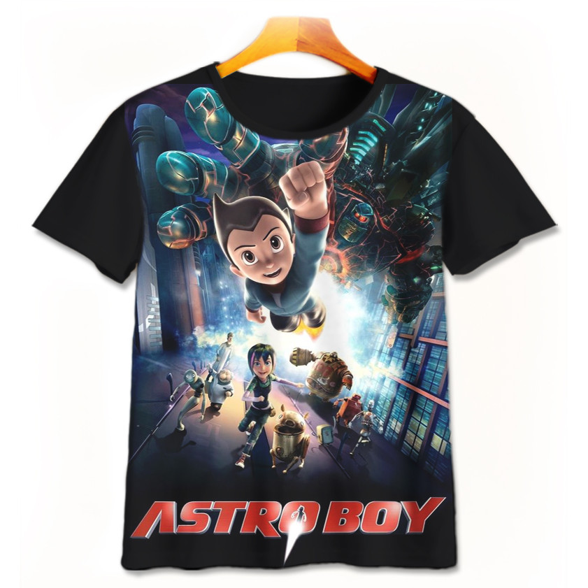 Astro Boy เสื้อยืดการ์ตูน Astro-2-designWD เสื้อยืดเด็กผู้หญิงอายุ 1 - 12 ปี 3D ภาพยนตร์การ์ตูนเสื้อ