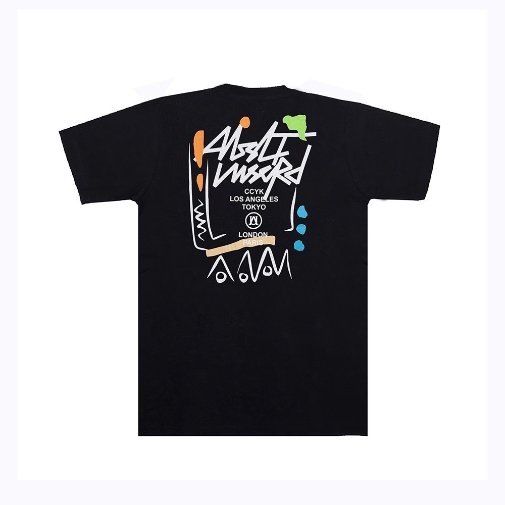308 ABSSTUNSCRD - เสื้อยืด MAN Tag Logo Big City - สีดํา-UNISEX