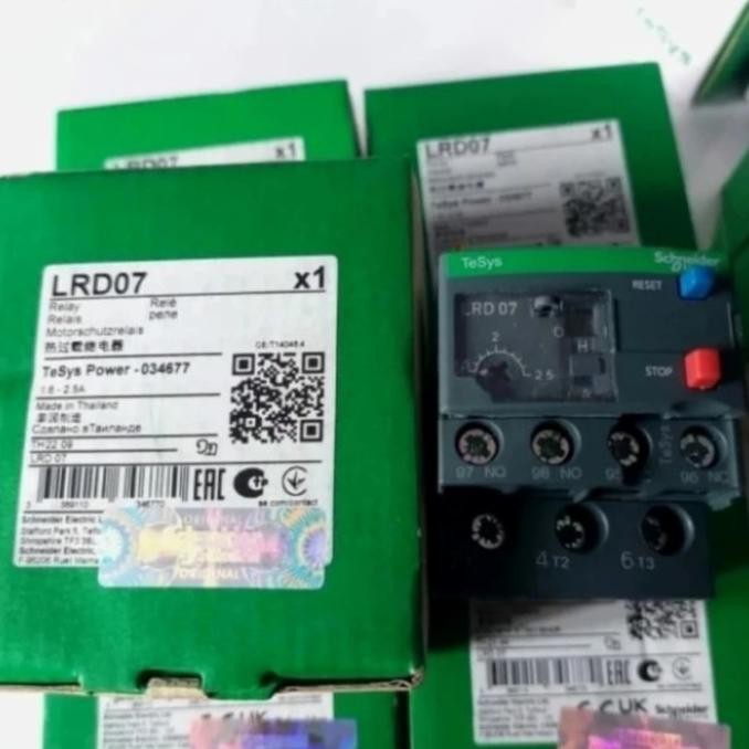 SCHNEIDER เครื่องโอเวอร์โหลดความร้อน LRD07/07