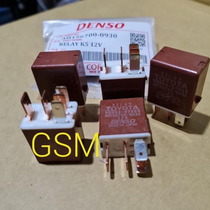 5 ขา RELAY สีน้ําตาล 12VOLT UNIVERSAL DENSO TOYOTA ORIGINAL