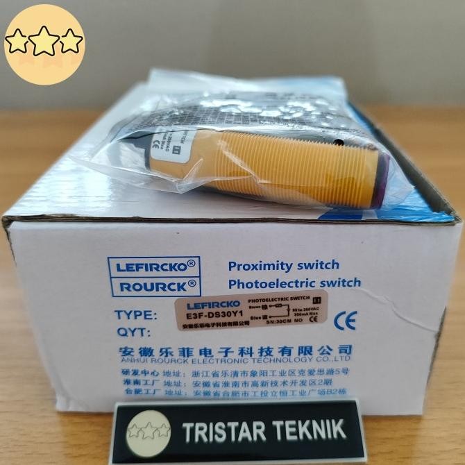 โฟโตอิเล็กทริคเซนเซอร์ E3F-DS30Y1 E3FDS30Y1 เครื่องขยายเสียงกระบอก E3F DS30Y