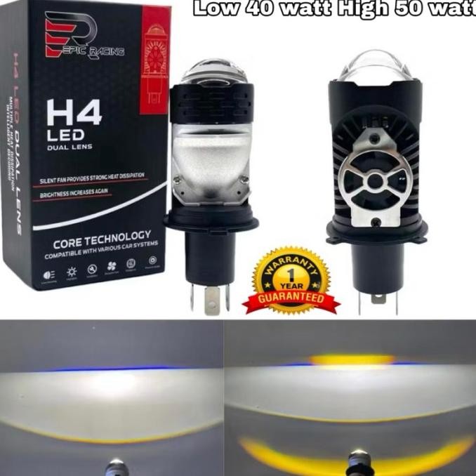 พรีเมี่ยม Original Epic Racing ZE5 High Low AC DC H4 LED ไฟหน้า Plus พัดลมระบายความร้อนอลูมิเนียมเต็