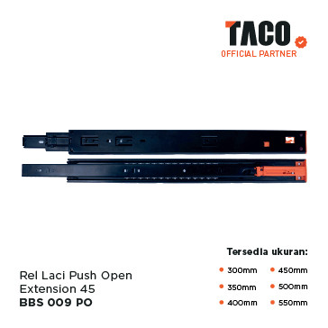 TACO Push Open รางลิ้นชักขยายเต็ม 45 - BBS009PO-45/300