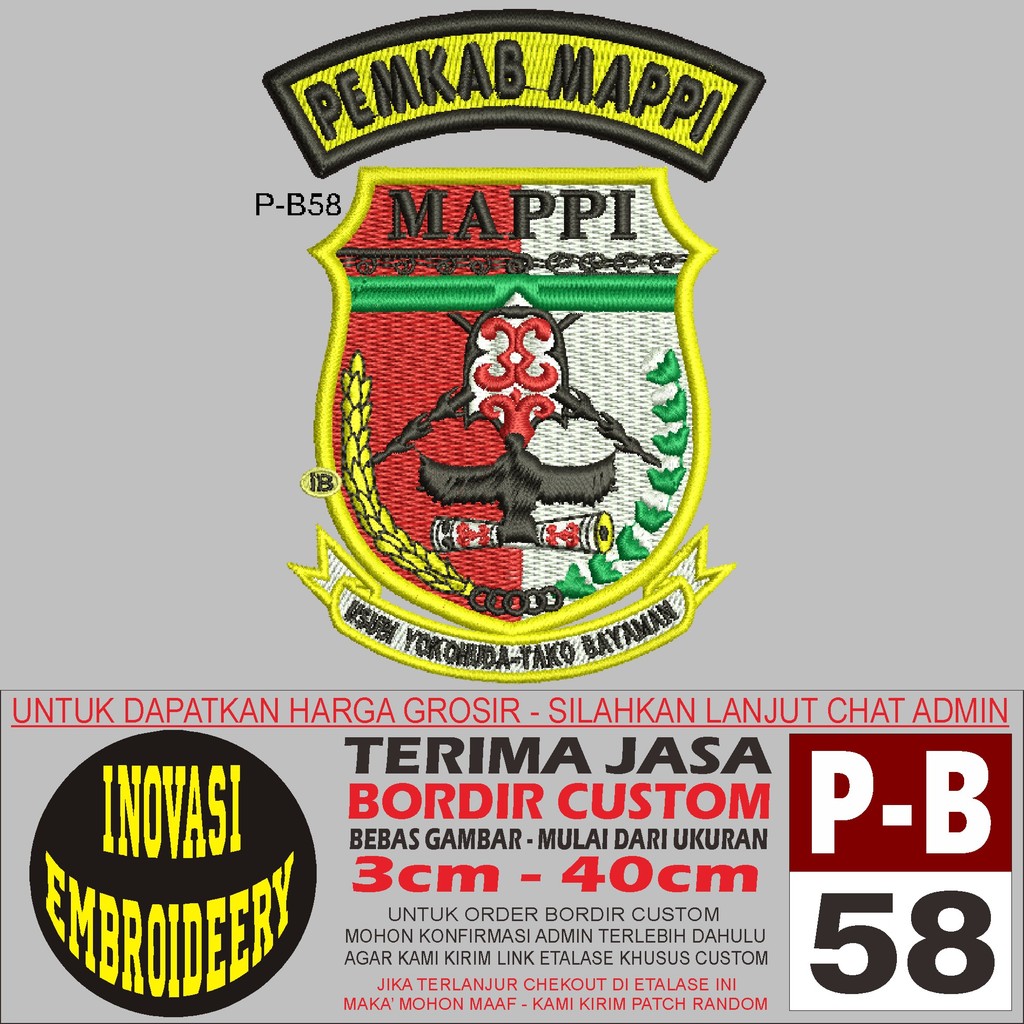 PP 58 EMBROIDERY PATCH MAPPI EMBROIDERY โลโก้ - INNOVATION EMBROIDERY TESTIMONI