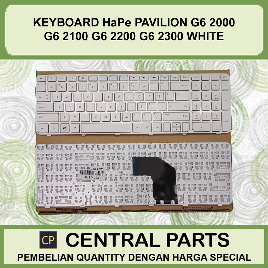 HP Pavilion g6 2000 g6 2100 g6 2200 g6 2300 แป้นพิมพ์แล็ปท็อปสีขาว