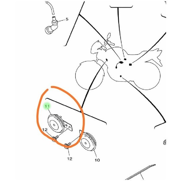 แตร แตรขวา Vixion Old Scorpio Z ใหม่ Original Ygp 3C1-H3371-00 หายาก