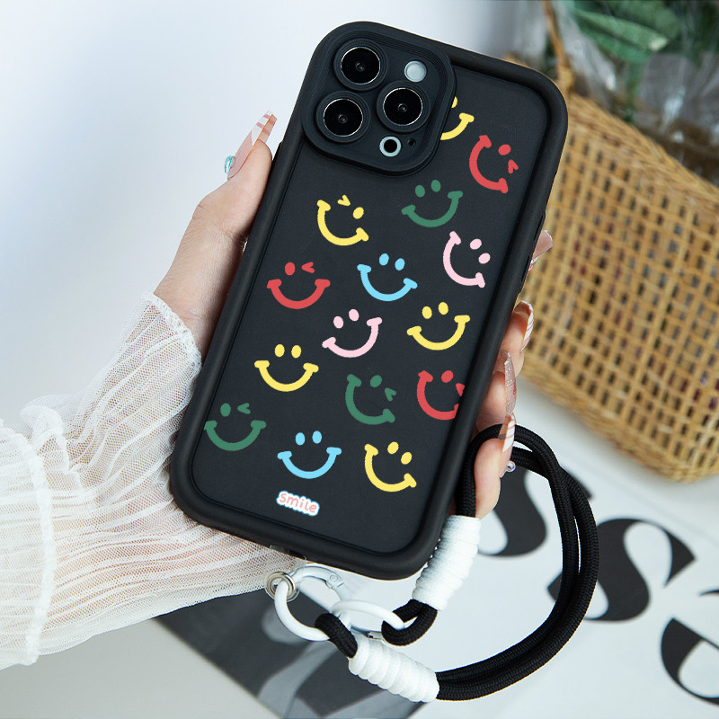 เชือกเส้นเล็กล่าสุดน่ารัก Smile Soft Cass Hp Infinix Hot 50i Hot 50 4G Hot 50 5G Hot 50 Pro ITEL P65