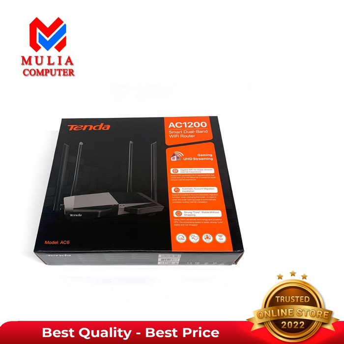 Tenda AC6 AC1200 เราเตอร์ไร้สายดูอัลแบนด์อัจฉริยะ