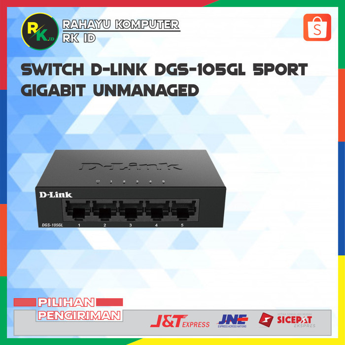 สวิตช์ D-Link DGS-105GL 5Port Gigabit Unmanaged HUB DLink DGS105GL