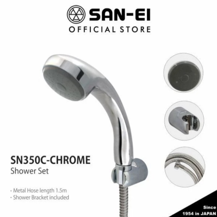 San-Ei SN350C หัวฝักบัวมือโครเมียม Sanei SN 350 C