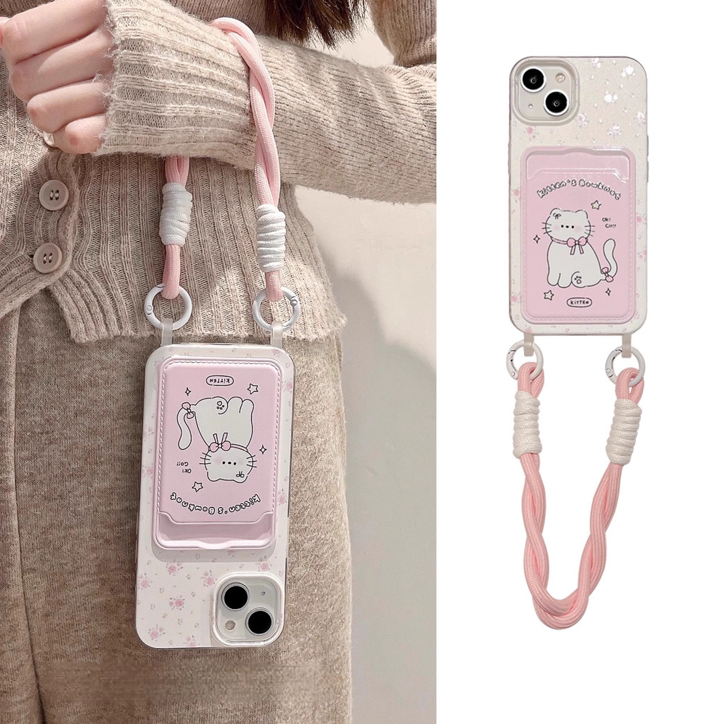 แฟนซี Cat Bow Strap Casing Oppo 15T 5G C85 Reno 13 5G Reno 13F 14F 14 Pro 5G A3 A3X C71 C75 A60 C63 