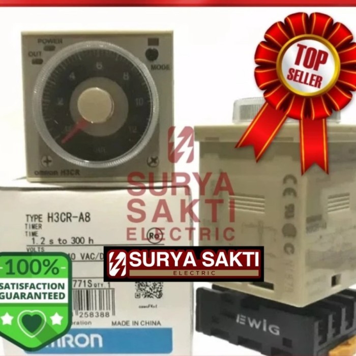 OMRON H3CR - A8 220VAc TIMER + ซ็อกเก็ต