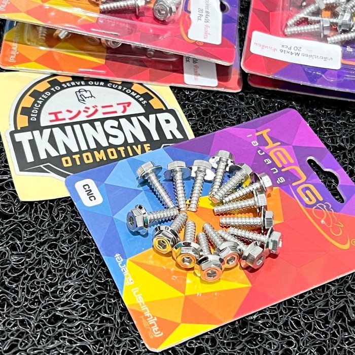 Original Thailand Heng CNC สแตนเลสสตีลสลักเกลียวสําหรับ Honda Matic M4x16