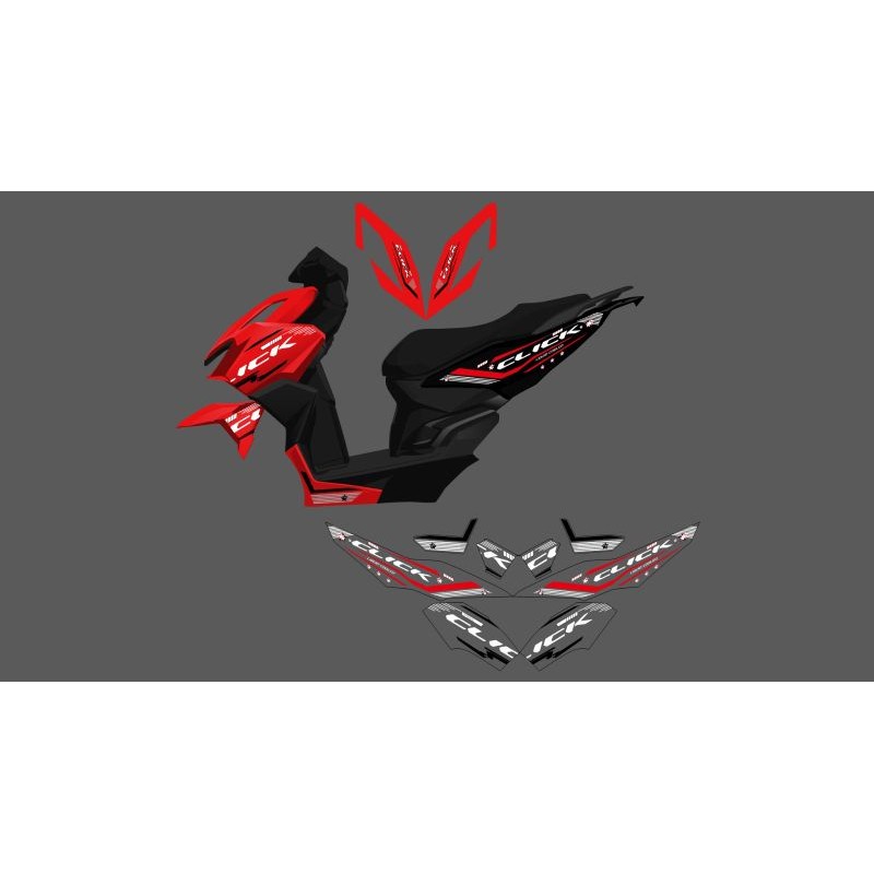 VARIO 160 แถบฉีกขาด ใหม่ล่าสุด SIMPLE CLIK COSTUM DESIGN 2025