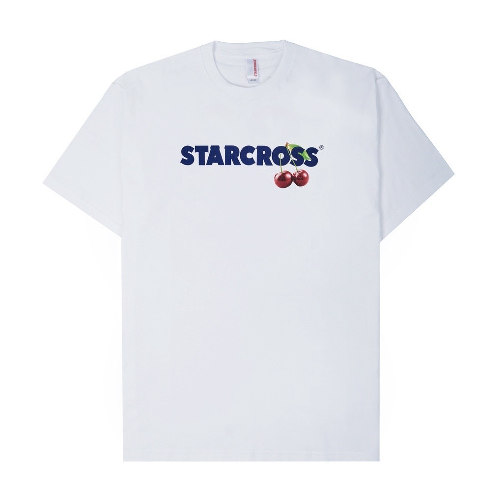 Distro Original Boxy Fit T Shirt 100% Cotton STARCROSS เสื้อยืดผู้ชาย - OG 7 - สีขาว - สินค้าอย่างเป