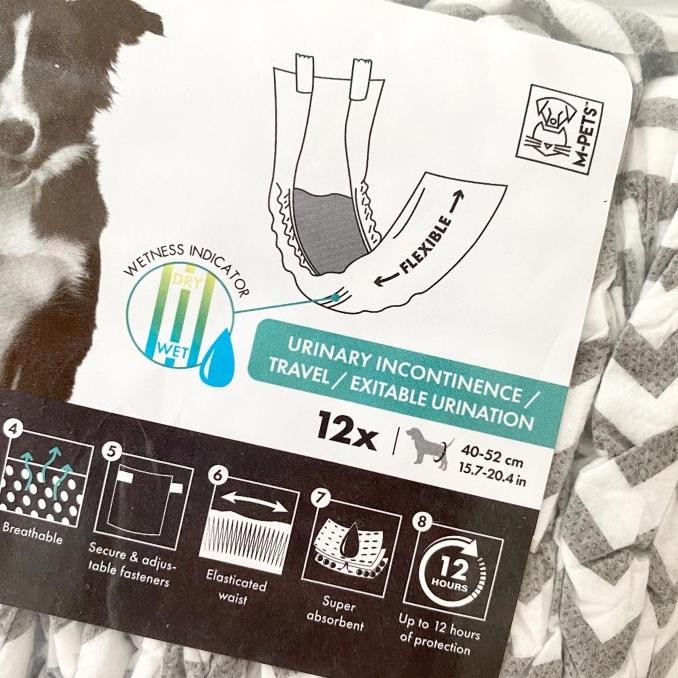 ใหม่ Woofidoo Mpets ผ้าอ้อมสุนัข Male/ Pampers ผ้าอ้อมสุนัข Manner Belt