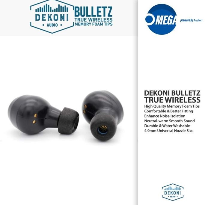 ของแท้ DEKONI BULLETZ สําหรับ True Wireless TWS Memory Foam Tips/Eartips/Earpieces